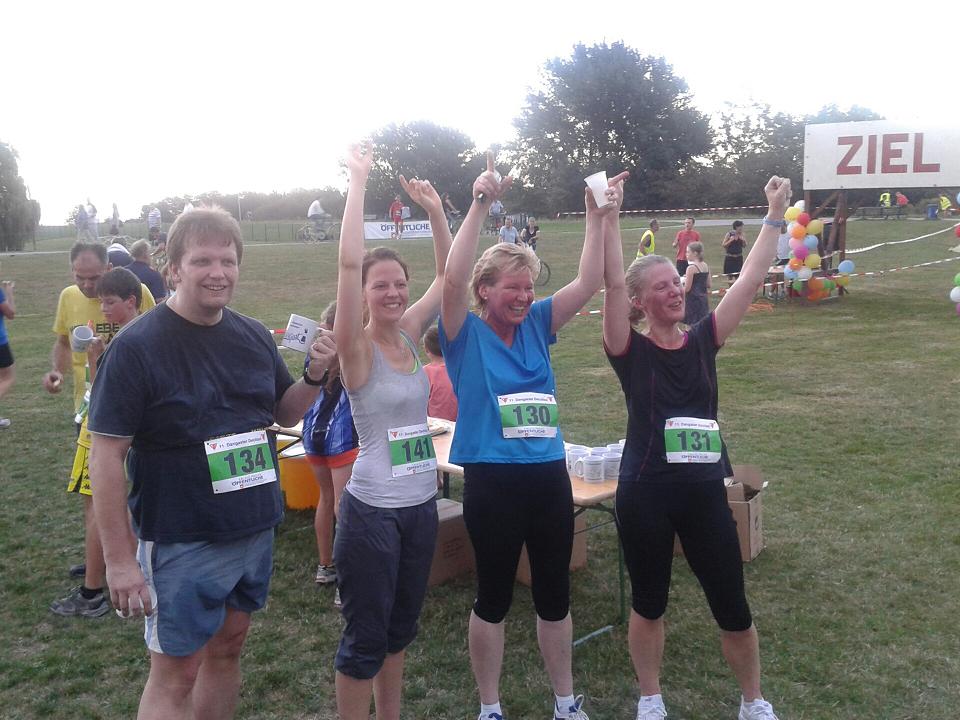 Jubel bei Helge, Ivana, Kerstin und Britta